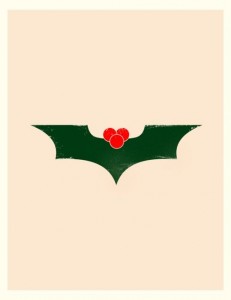 Le logo de batman version noël