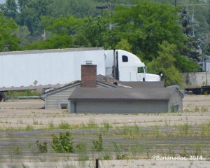 Le haut de 2 maisons sur le tournage de Batman V Superman