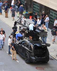 Le tournage de Batman V Superman - Une voiture utilisée pour la course-poursuite