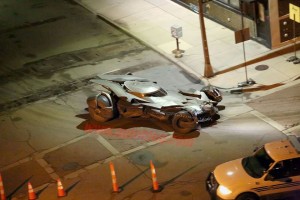 La Batmobile sur le tournage de Batman V Superman