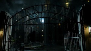 La photo de l'entrée d'Arkham Asylum dans Gotham