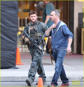 Scott Eastwood sur le tournage du film Suicide Squad