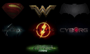 Les logos des membres de la Justice League