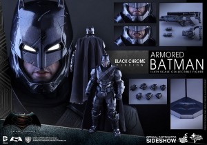 Figurine de Batman en armure version Chrome pour le film Batman V Superman