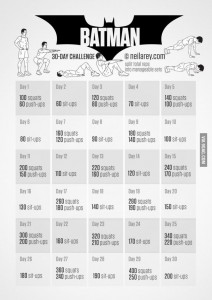 Programme sportif de Batman : 30 jours challenge