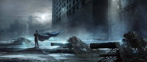 Concept art pour Batman qui attend Superman