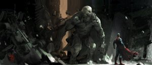 Concept art pour Superman face à Doomsday