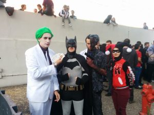 Les cosplays de Joker, Batman, Double-face et Harley Quinn