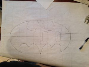 Premier croquis de la guitare Batman