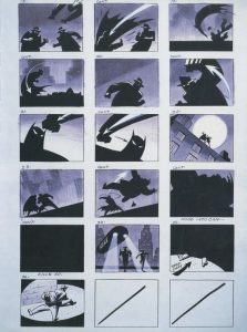 Story board du génerique de Batman TAS 
