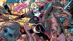 Harley affrontant les zombies