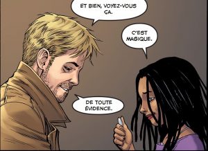 John Constantine et sa fille dans Injustice, année 3