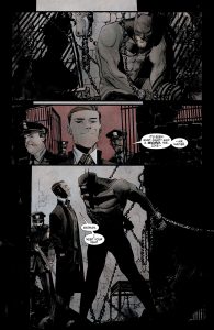 Batman a Arkham visité par Joker. Napier