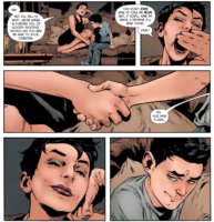 Damian et sa future belle-mère, Catwoman, font connaissance