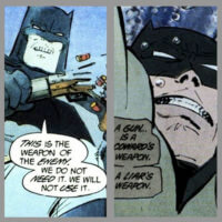 Le Batman- de Miller dit non aux armes à feu