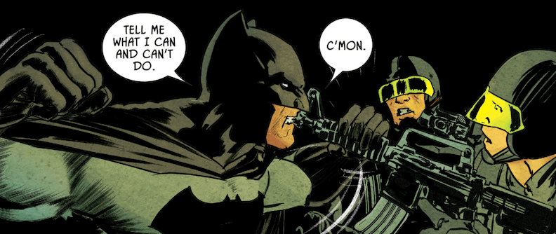Batman face aux gardes d'Arkham