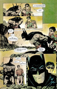 Robin aide Batman dans Le culte