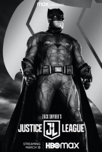 Poster Batman pour la sortie du film Justice League Snyder Cut