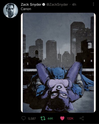 Image du cunnilingus de Batman à Catwoman par Zack Snyder