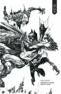 Batman et Joker Deadly duo version noir et blanc